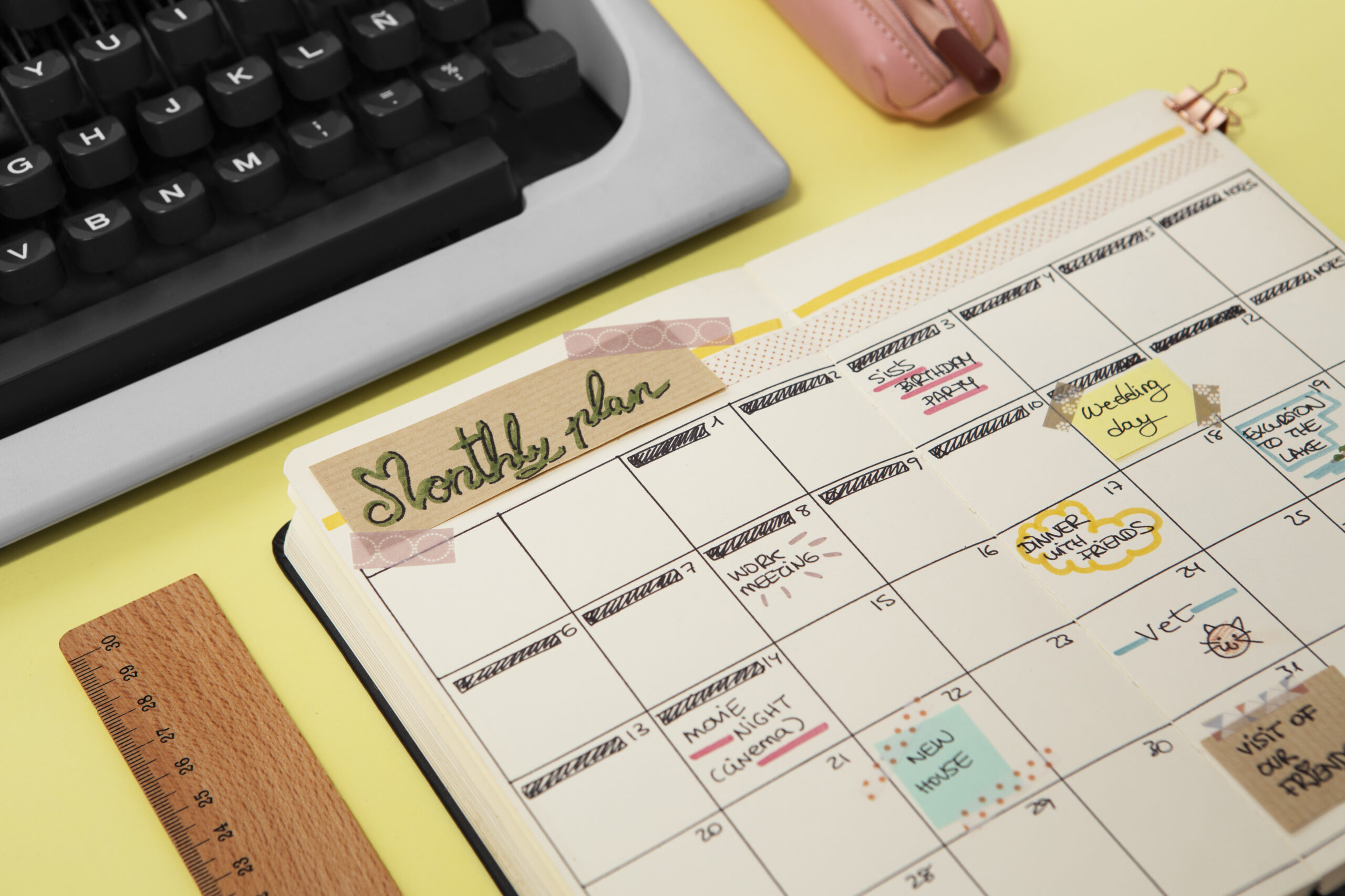 bullet-journal-keyboard-high-angle